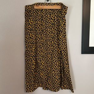 Skies Are Blue Leopard Print Skirt